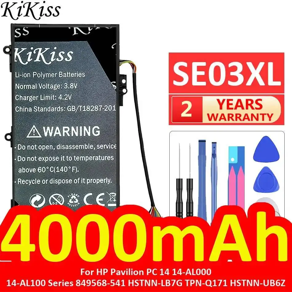 

Tablet Battery SE03XL 4000mAh For HP Pavilion PC 14 14-AL000 14-AL100 Series 849568-541 Hstnn-LB7G Tpn-Q171 Hstnn-UB6Z