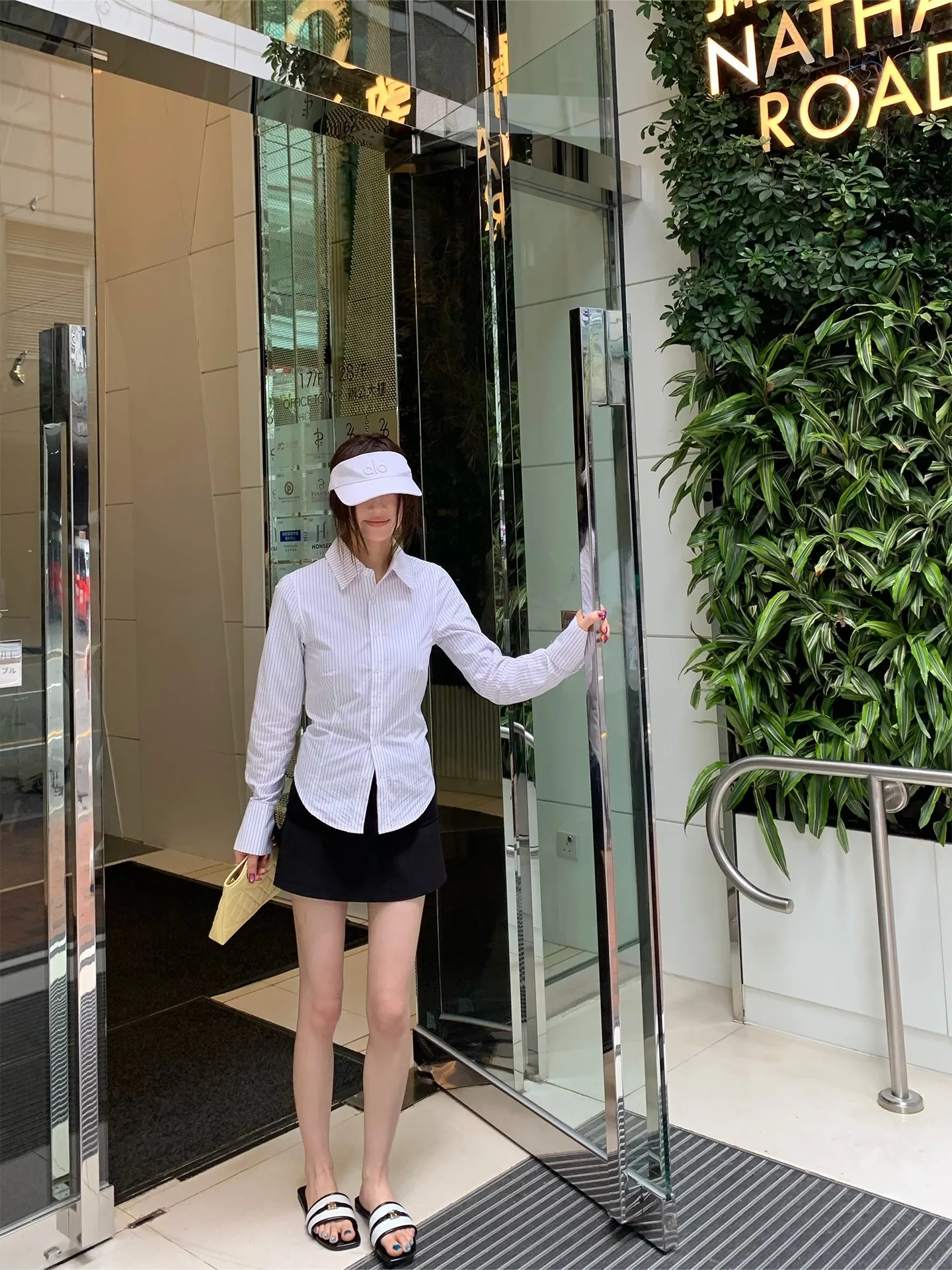 

Женская рубашка Orange Tree с длинным рукавом и полосатым воротником, весенняя, из чистого хлопка, с защитой от солнца, утягивающая талию, элегантная