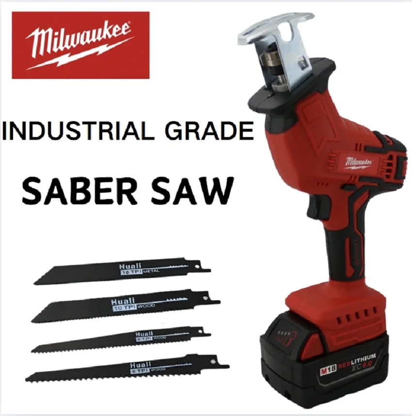 Milwaukee Brushless Reciprocating Saw Cordless Handheld Pruning Portable Metalworking Electric Cutting Power Tools 18v battery