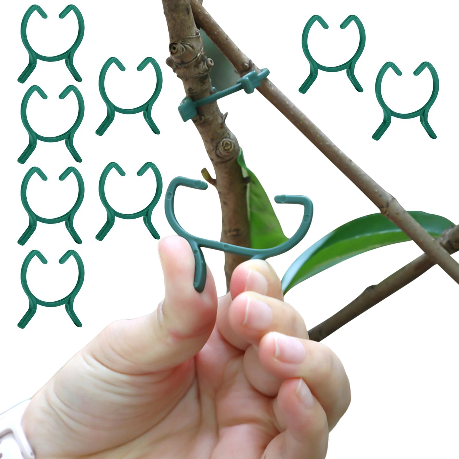 100Pcs Plant Support Clips Reusable Tomato Grape Vine Vegetables Plant Fixing Clips for Climbing Plants