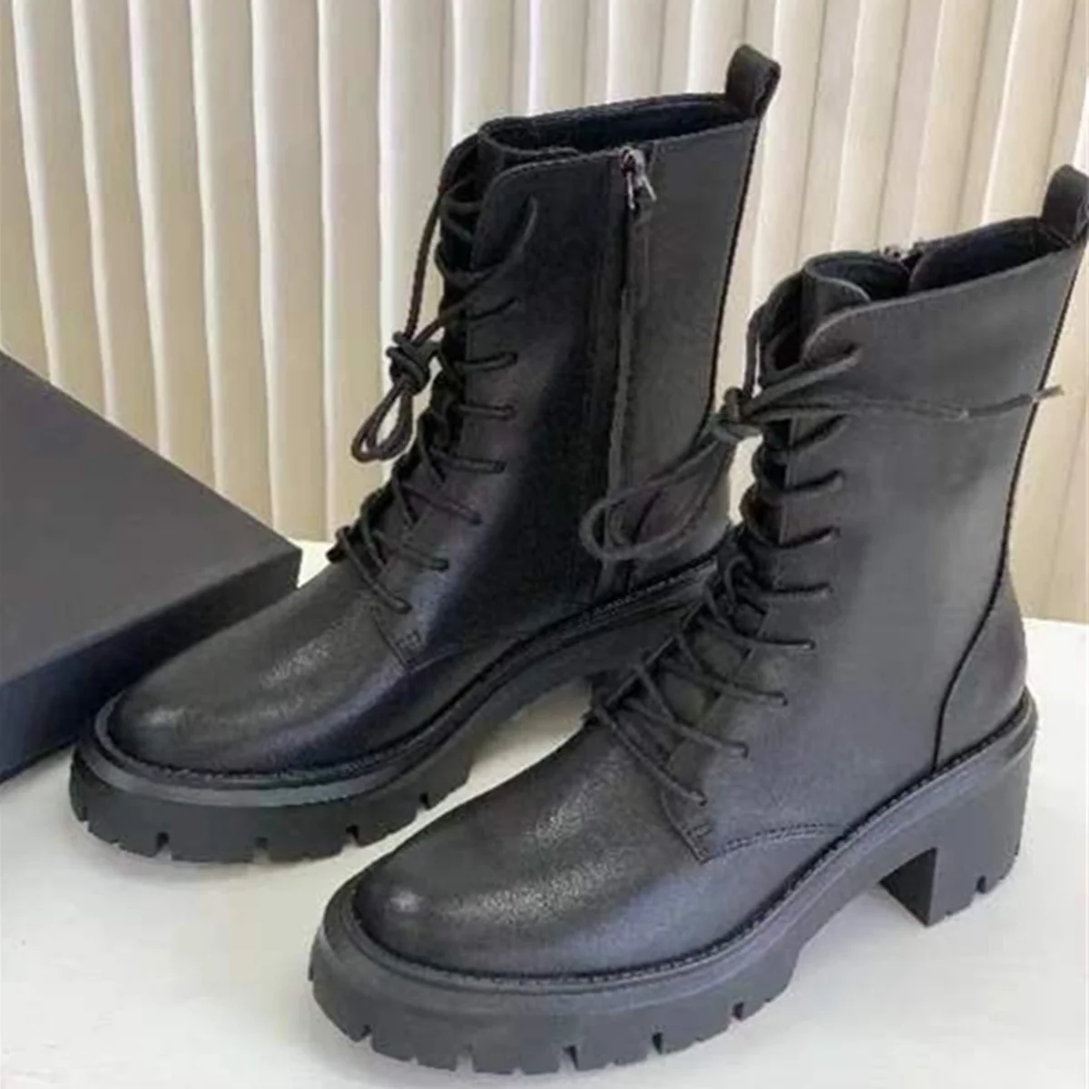 

Jenny & Dave/2026, осенние новые винтажные ботильоны из натуральной кожи с повязками на толстой подошве, женские ботинки, женская обувь, ботинки Femmes