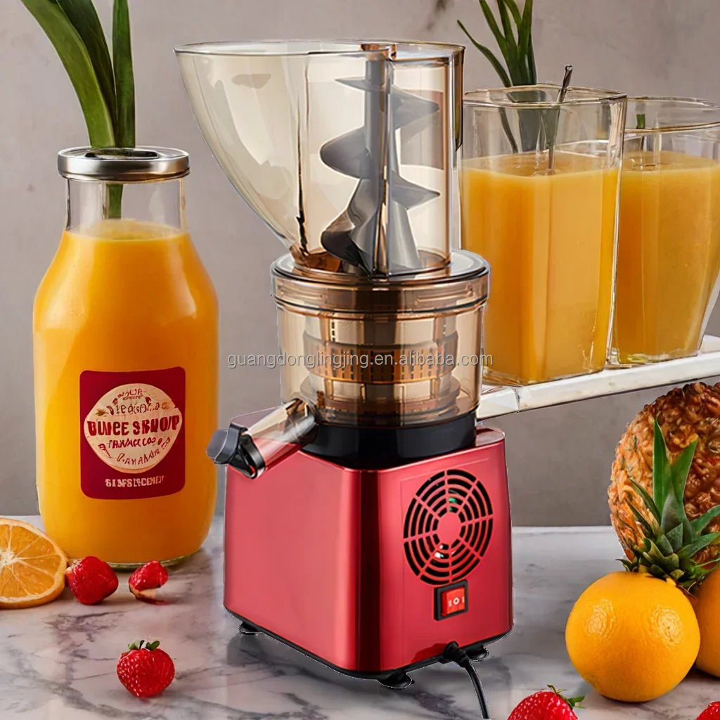 500W Home Use Commercial 120*150 mm Big Mouth Cold Press Pineapple Slow Juicer Machine With PC Plastic Shaft For Coffee Shop