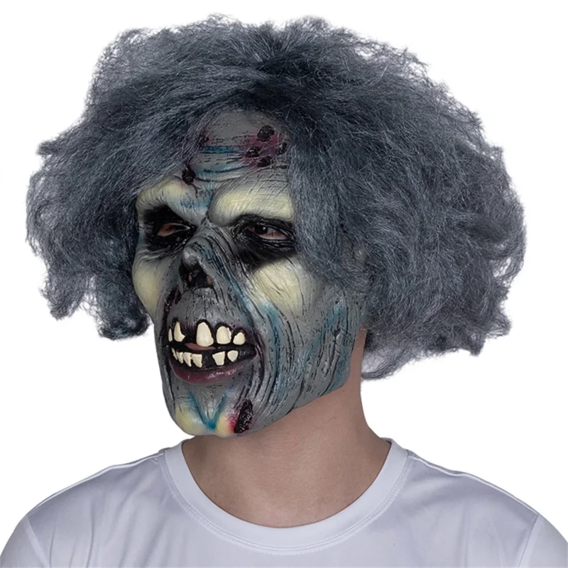 Zombie Mask Scary Monster Halloween Fancy Dress Party Costume Props Horror Grimace Zombie Latex Masks