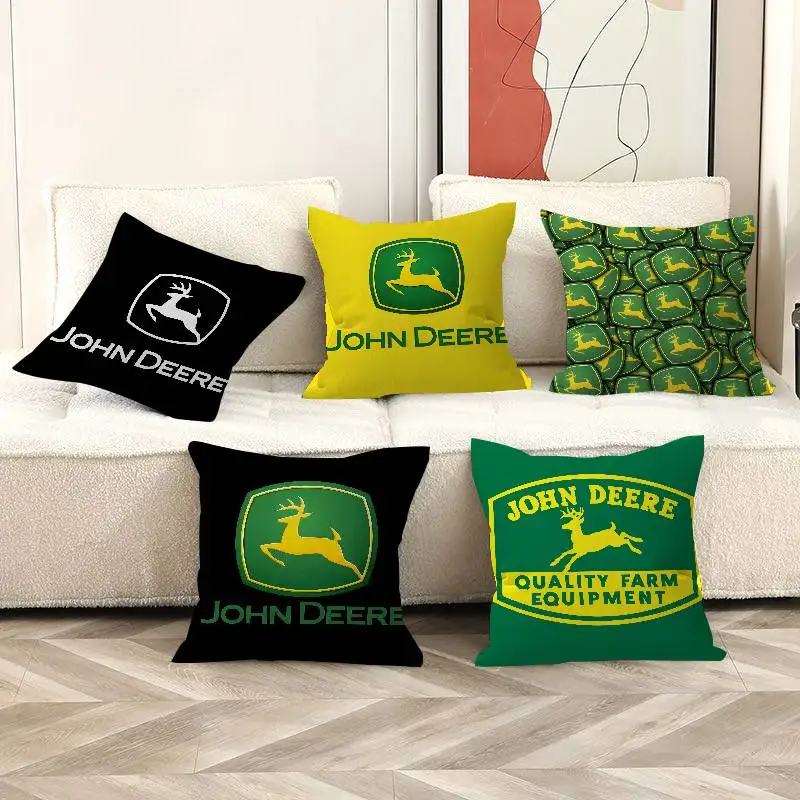 J-John-Logo-Deeres Almofada de Anime para Presente, Decoração para Casa e Escritório, Capa de Almofada para Quarto, Sofá e Carro