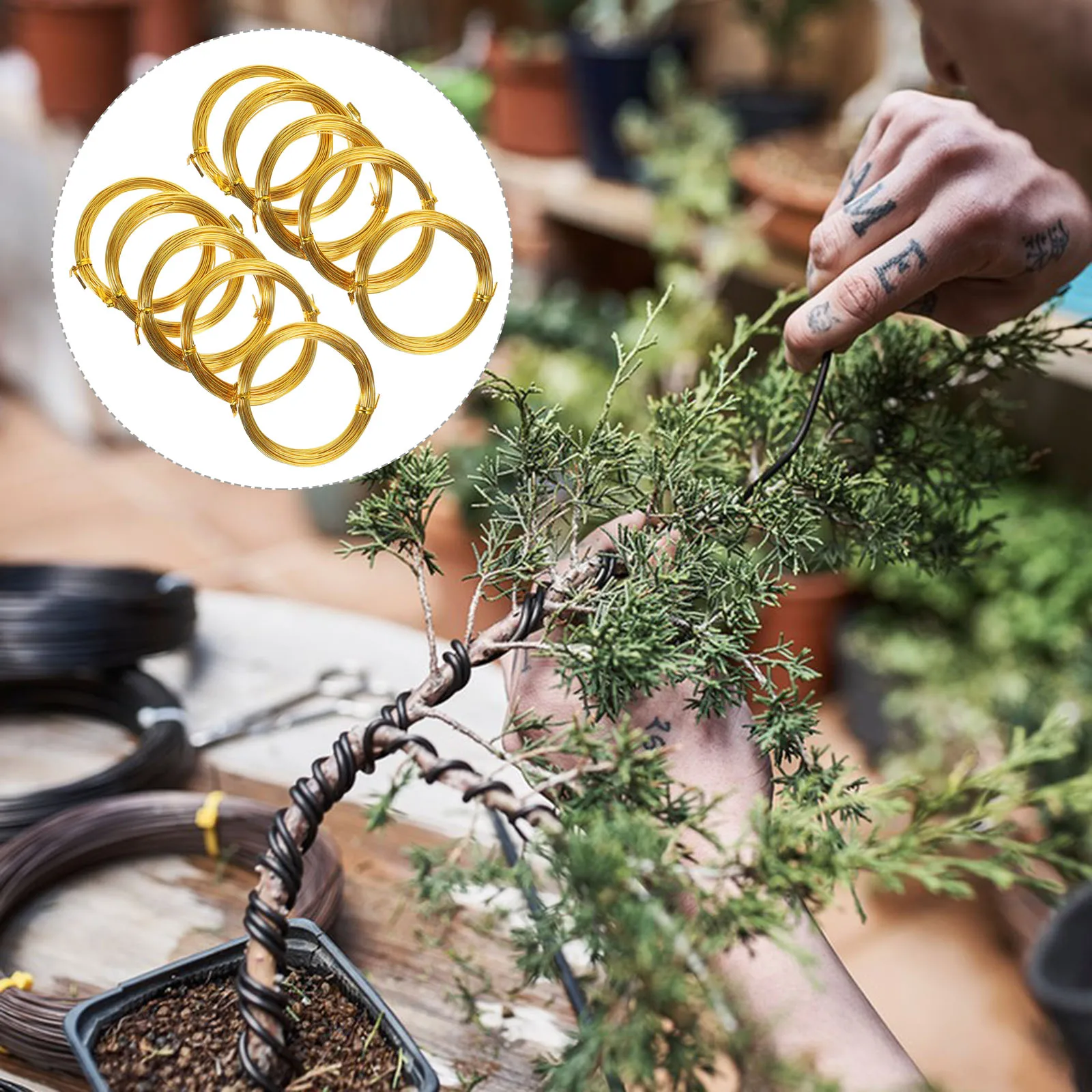 

10 рулонов 1 мм цветной алюминиевый провод DIY бонсай дерево формирование опорная стойка для растений садовые инструменты алюминиевая отделка катушка материал для рукоделия
