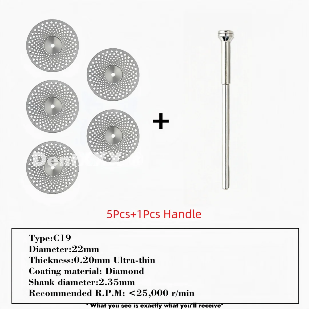 Ultra-Thin Double-Sided Diamond Grinding Discs – 0.20mm Cutting & Polishing Blades with 2.35mm Shank