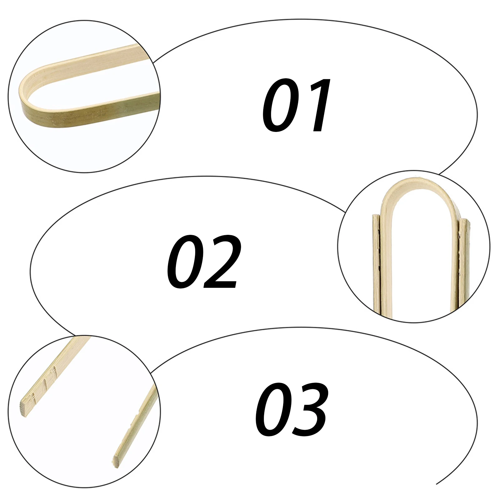 

20pcs Bamboo Food Tongs Moisture Resistant Serving Salads Pastas Grills Bread Clips Kitchen Tools Home Party Wedding