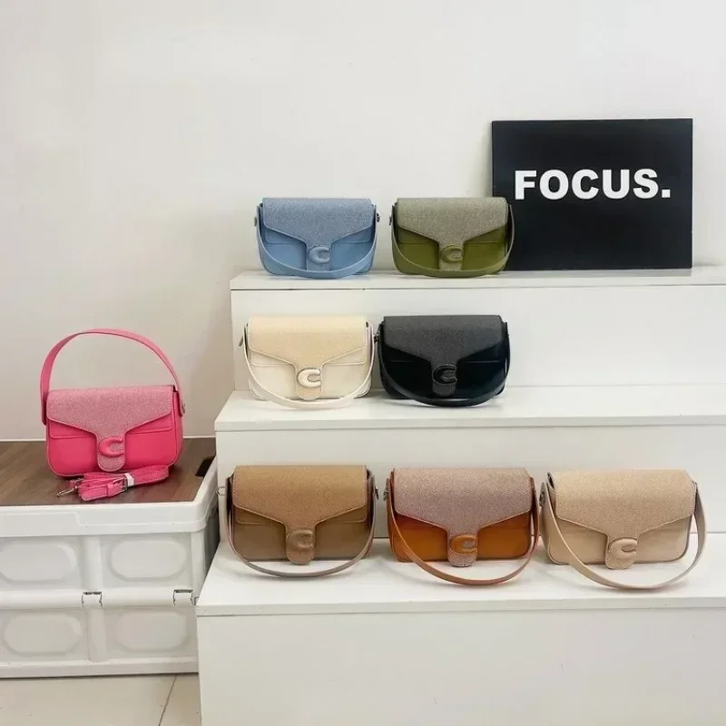 

"2025 Luxury Leather Crossbody Tote Women's Vintage Textured Minimalist Bag for Commute Travel High-End Work Essentials"