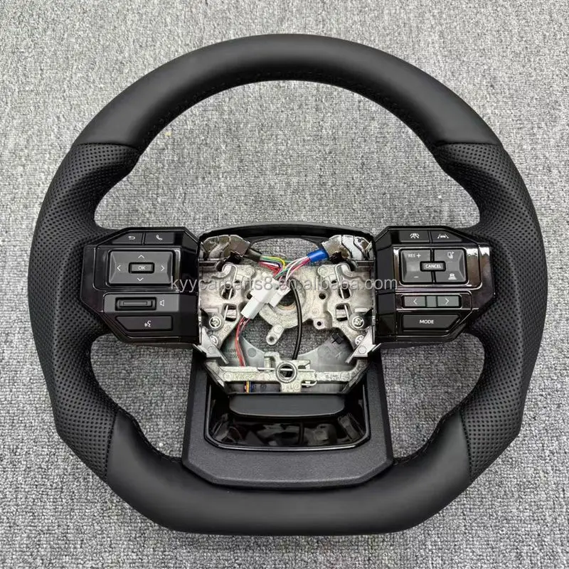 

Руль спортивного стиля из перфорированной кожи на заказ для Land Cruiser Prado LC250 LC200 LC300 FJ300 FJ200 LC79 LC76