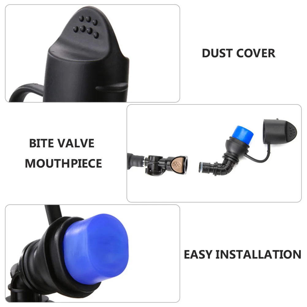 

Quick Release Silicone Hydration Bite Nozzle Water Bladder Mouth Suction Replacement Dust Cover Self-Sealing 45 Degree Shutoff