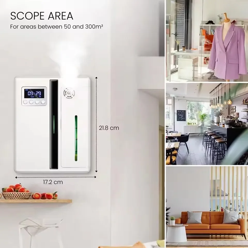 Wall Mounted Scent Air Machine For Home Waterless Essential Oil Diffuser Bluetooth Hotel Collection Diffuser For Room Spa Office