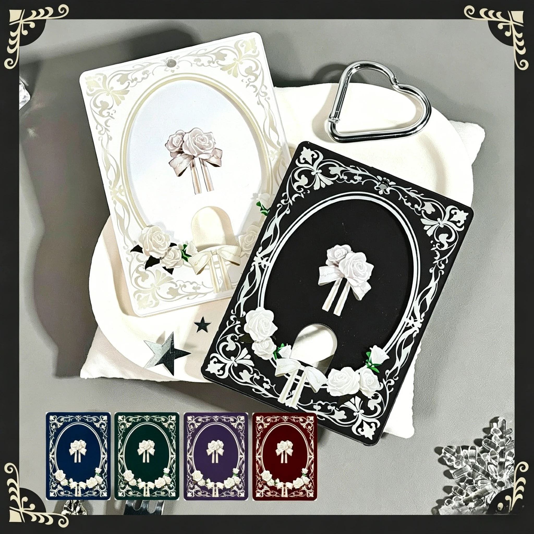European Style Frame Acrylic Card Holder Photocard Badge Beauty Card Frame Storage Display Protector