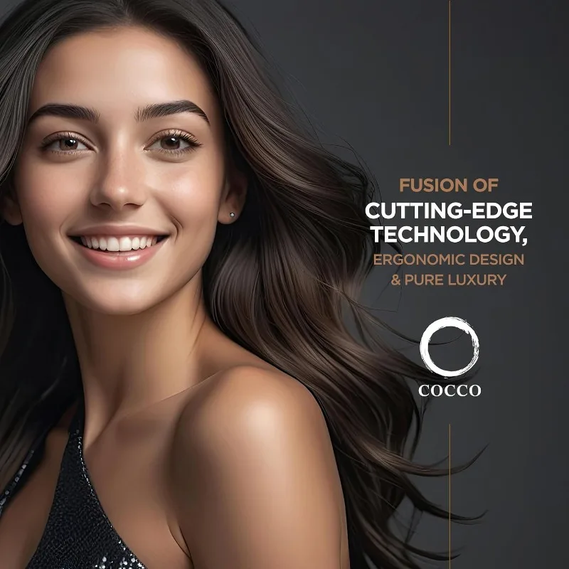 Cocco Nano Pro Hair Dryer, Ultra Lightweight, Ionic Intel System, Ceramic Spheres Technology, Professional Performance, Pink