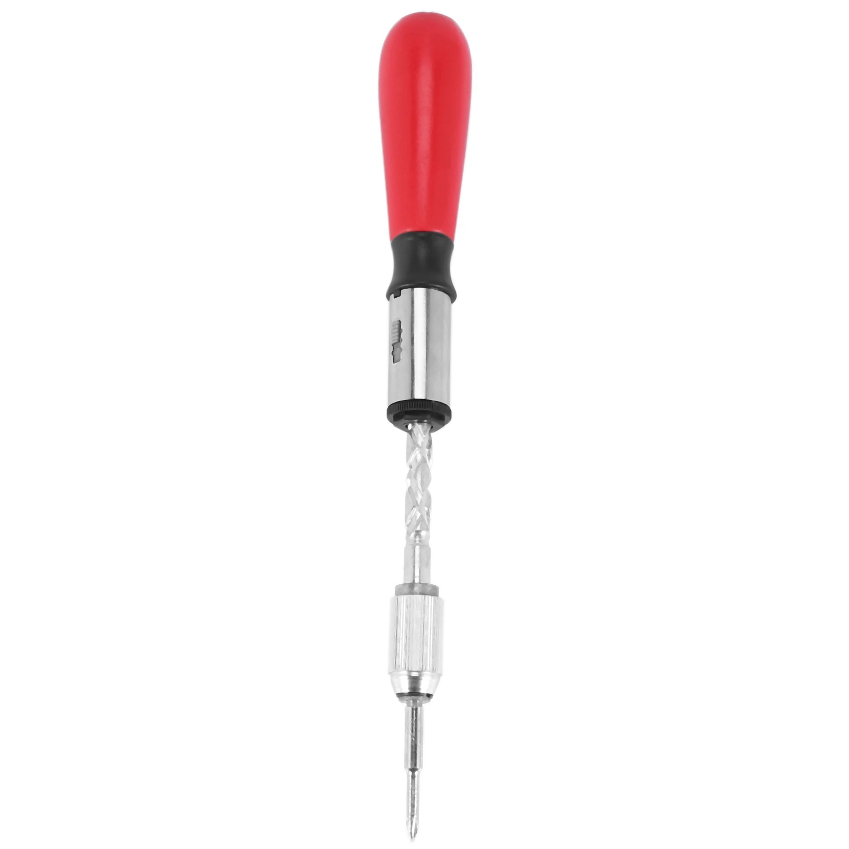 AA88 260MM Spiral Screw Driver Hand Pressing Ratchet Screwdriver with Slotted and Phillips Screwdriver Bits