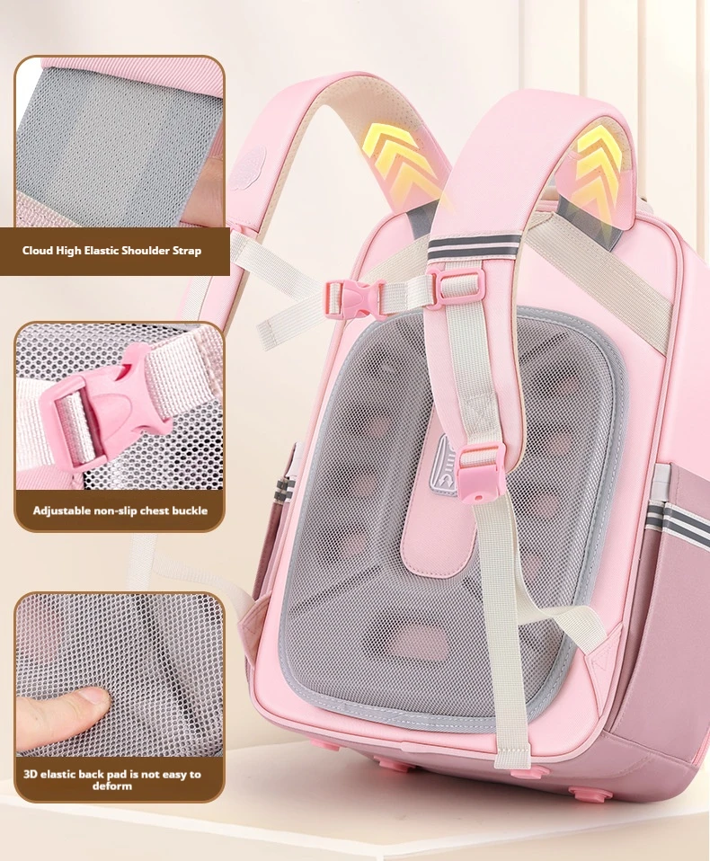 Primary school children's schoolbag first grade two three four lightened ridge ultra-light girls girls 2024 new model