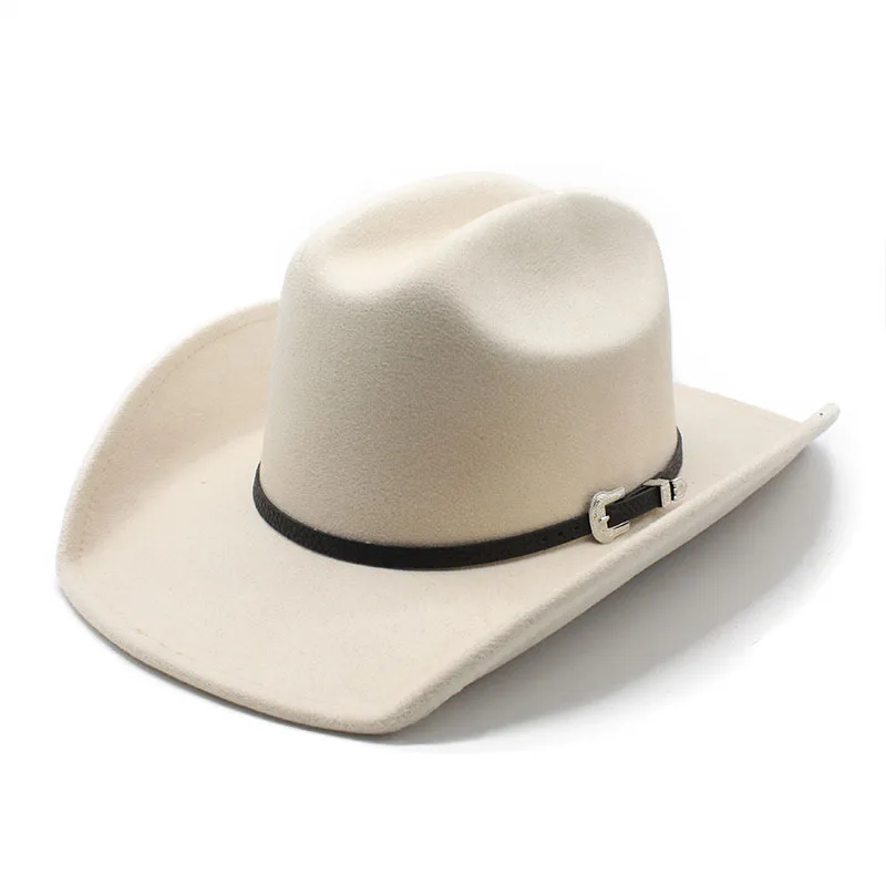 

Foreign Trade Style Western Cowboy Hat Men S And Women S Fashion One Word Top Woolen Hat Ethnic Style Tibetan Cowboy Hat