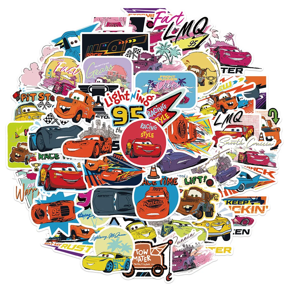 

50pcs Miami Racing Graffiti Stickers Waterproof Diy Decals For Laptop Phone Ipad Water Bottle Notebook Luggage Thermos Decor
