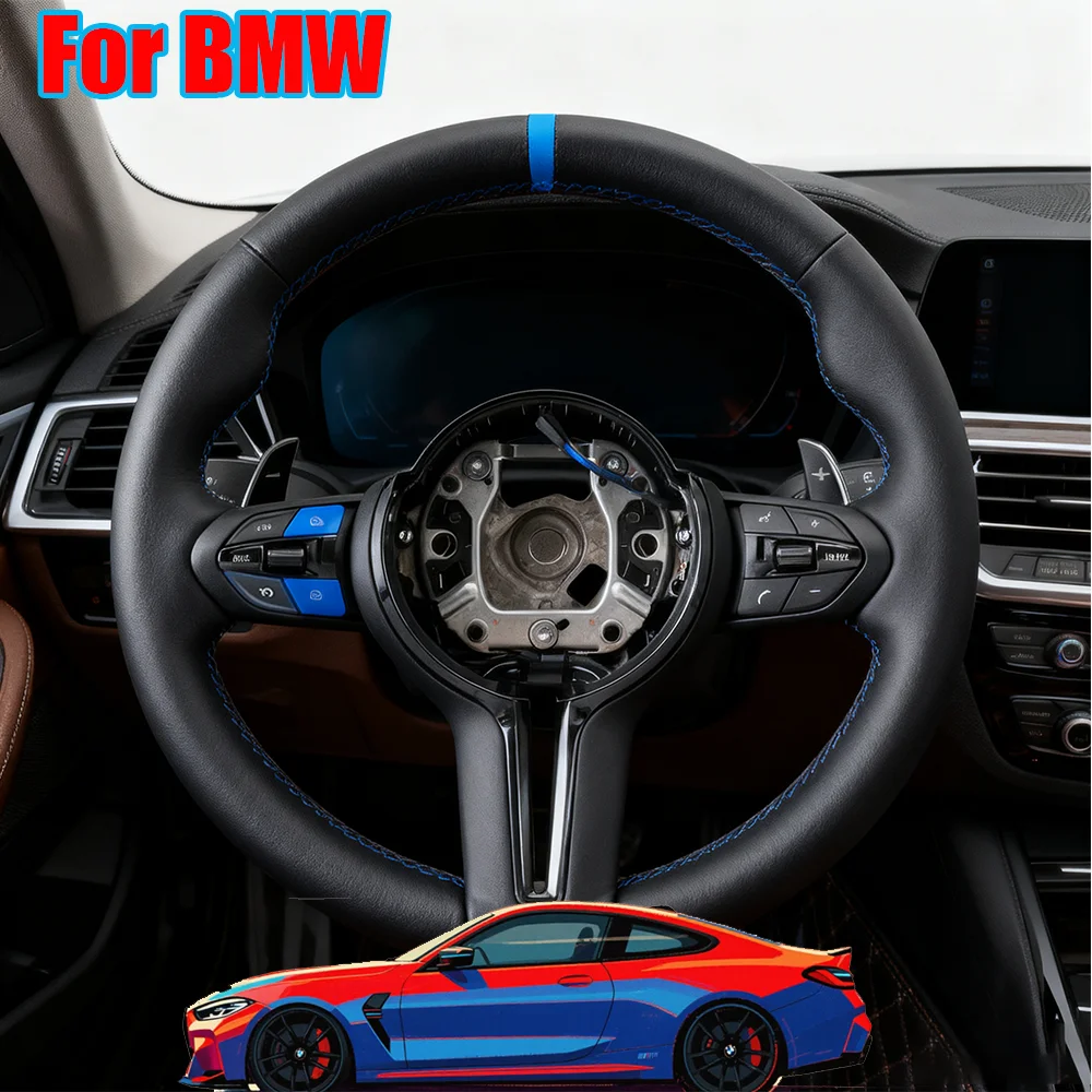 

Синий кожаный руль M1 M2 с кнопкой M Sport для BMW F07 F10 F11 F12 F20 F21 F22 F25 F26 F30 F32 F36 F80 F82 M3 F80 M4 F82