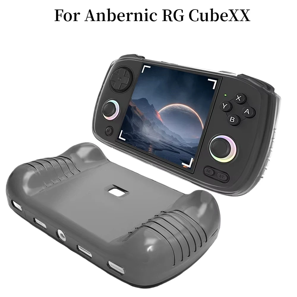 

Подходит для Anbernic RG CubeXX, защитный чехол для игровой консоли, прозрачный чехол из ТПУ с охлаждением и защитой от падения