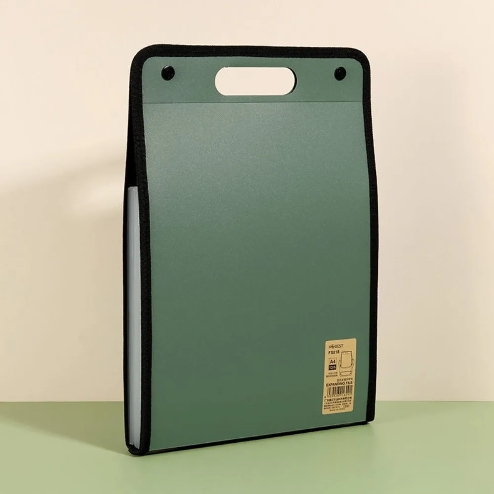 Briefcases A4 Vertical Folder PP Material Portable 13 Pocket File Folders Organ Bag Durable A4 File Storage Bag