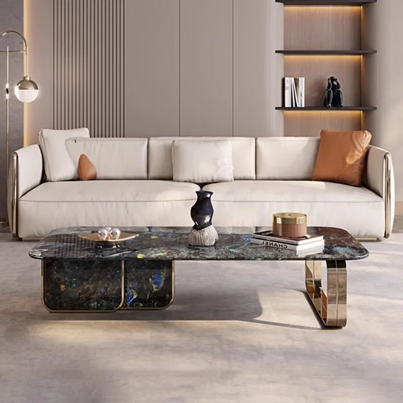 Luxury Modern Coffee Tables Nordic Storage Design Unique Clear Marble Table Computer Desk Tavolino Da Salotto Salon Furniture