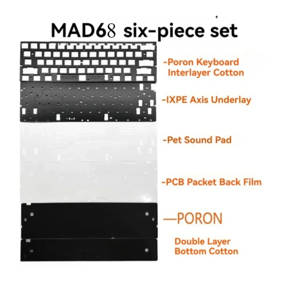 

MADLIONS MAD68 HE Sound Pad 5Set Foam Voice Packet IXPE Axis Underlay Custom Gaming Mechanical Keyboard Accessories DIY
