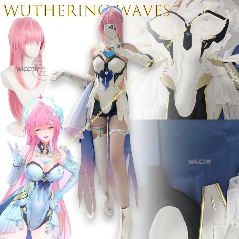 

Amis Pink Wuthering Wave Передача волос Студенческий косплей костюм Полный комплект аниме игровой персонаж наряд для ролевых игр для женщин Хэллоуин