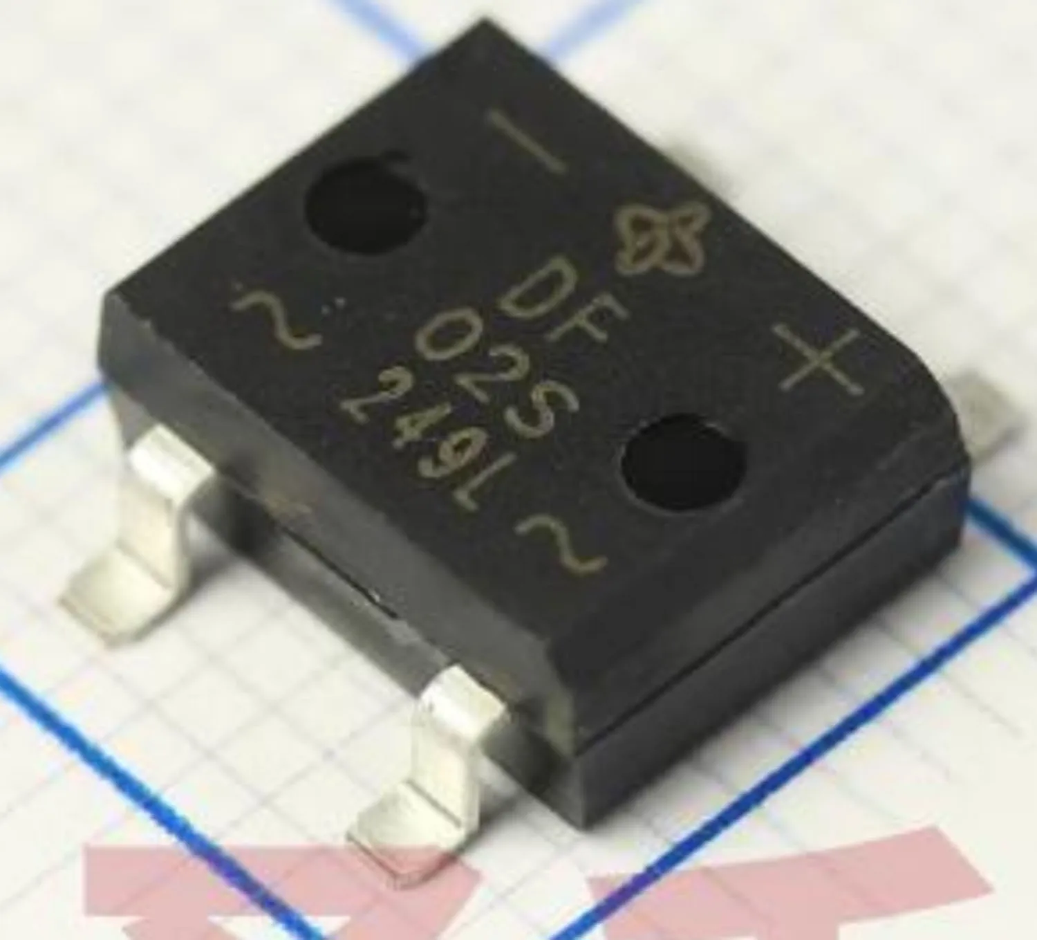 Retificador de ponte com montagem em superfície, monofásico, padrão, 200V-1A, DFS, DF02S-E3, 77, 10 PCs, 50PCs