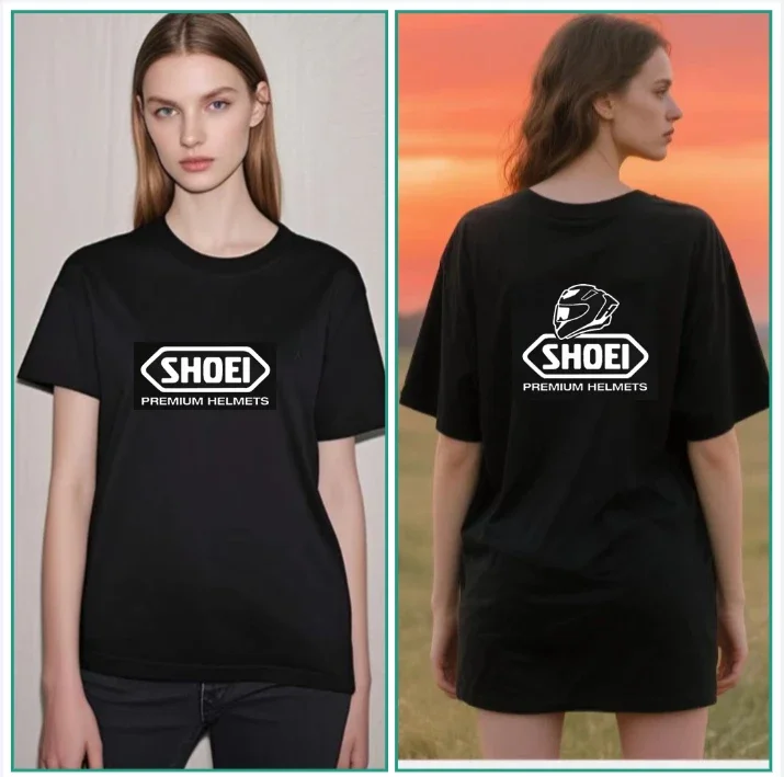 

Motorcycle Helmet SHOEI Printed Tshirt Pure Cotton Riding Recommended Size S 3xl women Cotton T-shirt High Quality and High Weig