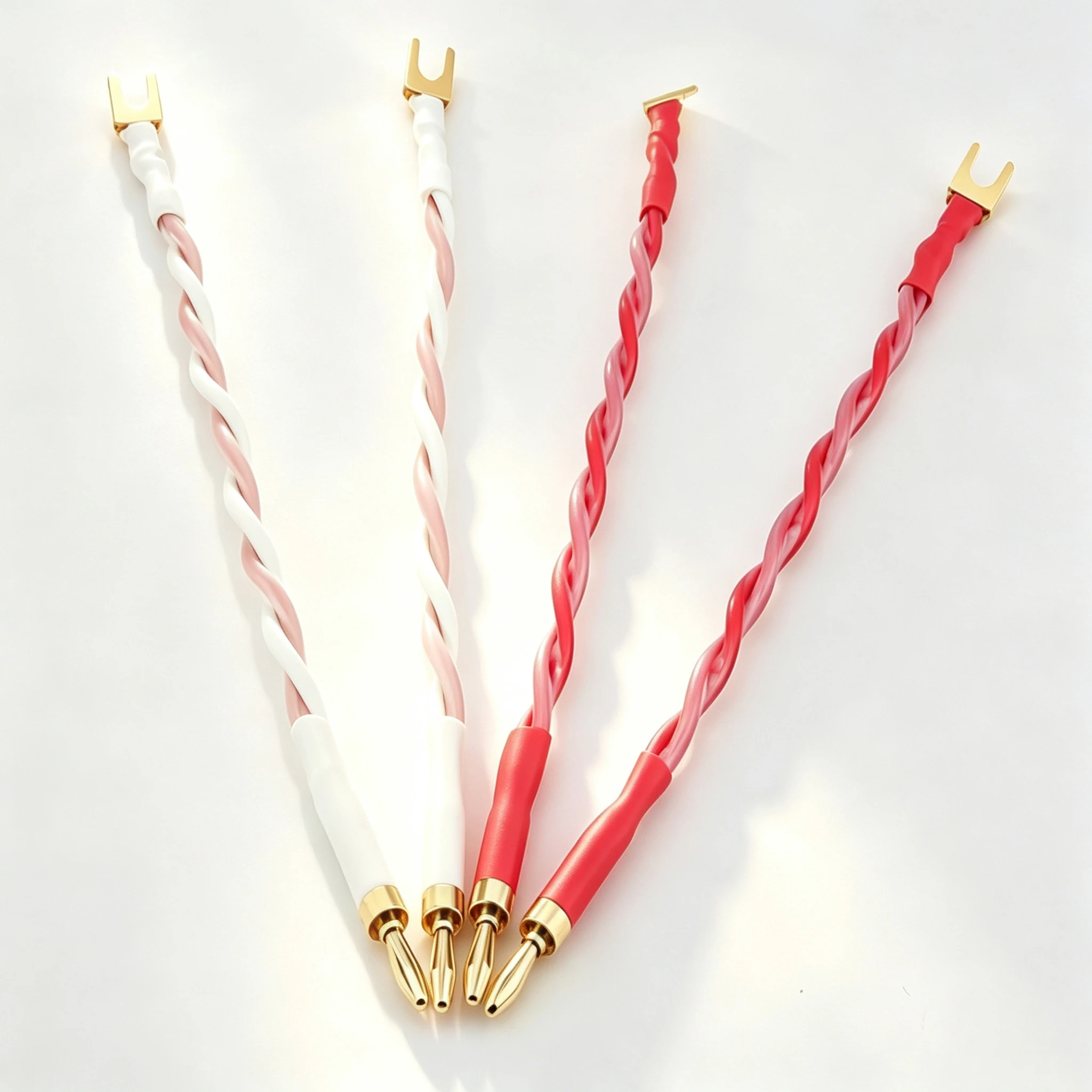 Kabel audio HiFi 4 szt. do połączenia głośników, (2,8 mm² x 4), złącza bananowe (Y) — zdjęcie produktu 4