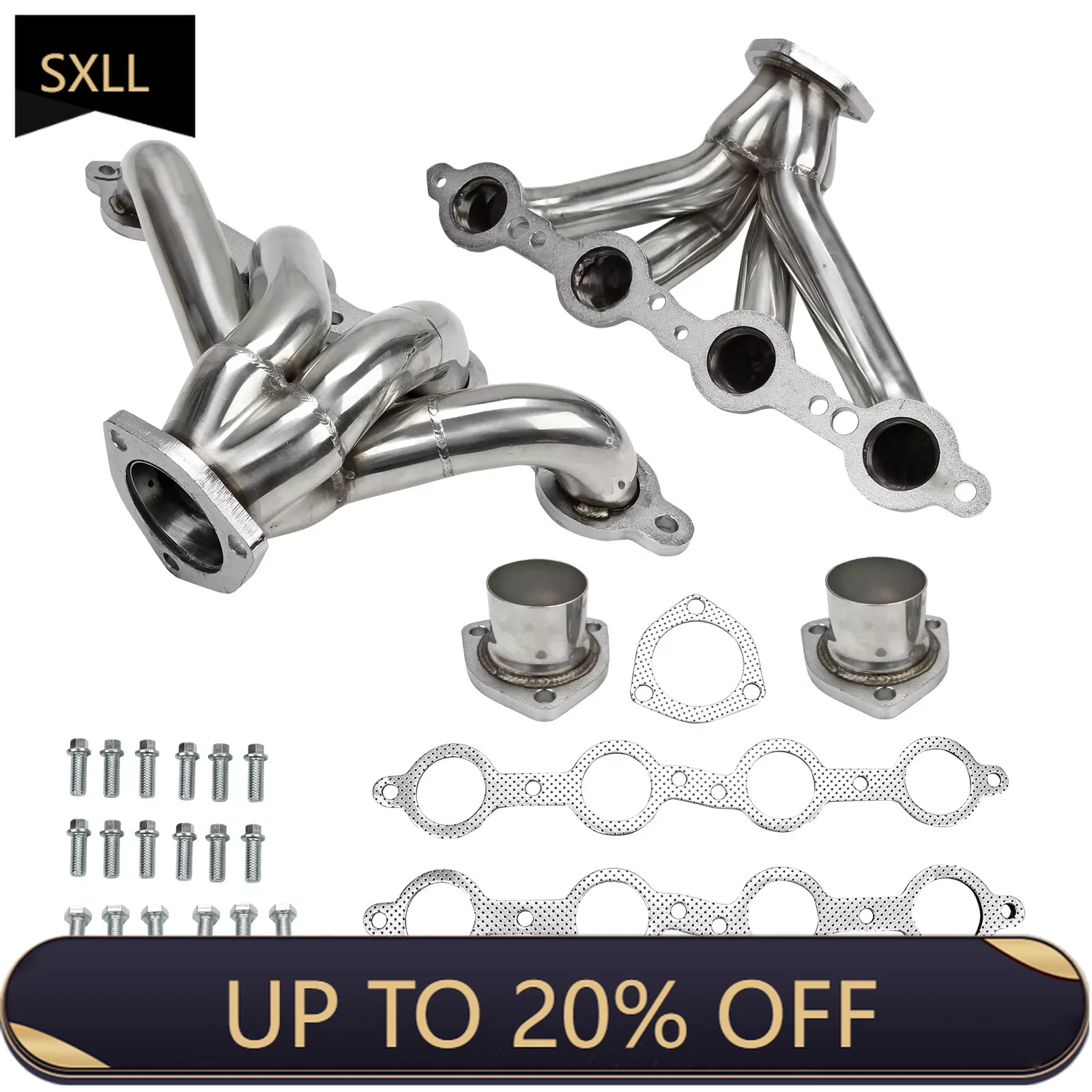 SXLL LS1 LSX Exchange 350 كتلة قصيرة هندسية من الفولاذ المقاوم للصدأ رأس مشعب عناق كتلة صغيرة #1