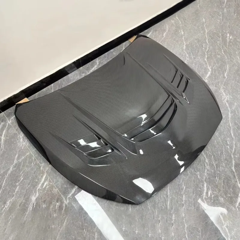 Dream Garage V Style Carbon Fiber Front Hood For Infiniti Q50 Q50L 2014-2021 Front Bumper Engine Hood Cover Bonnet Car Body Kit