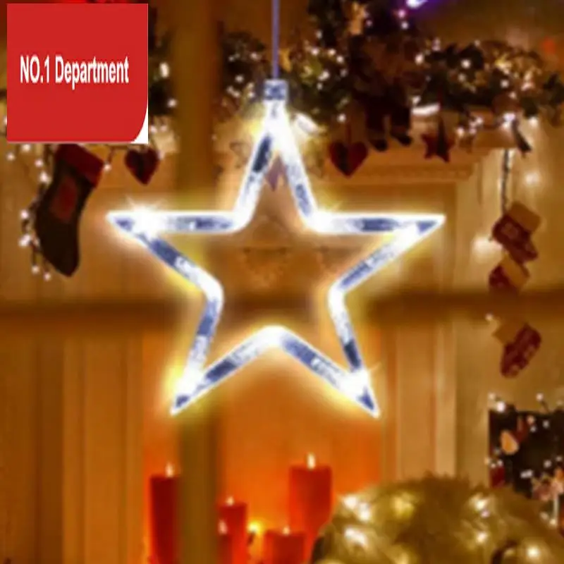 

ABRM-6Pcs 4Th Of July Day Window Red White Blue Window Lights LED Star Lights American Indoor Outdoor Scene Lights