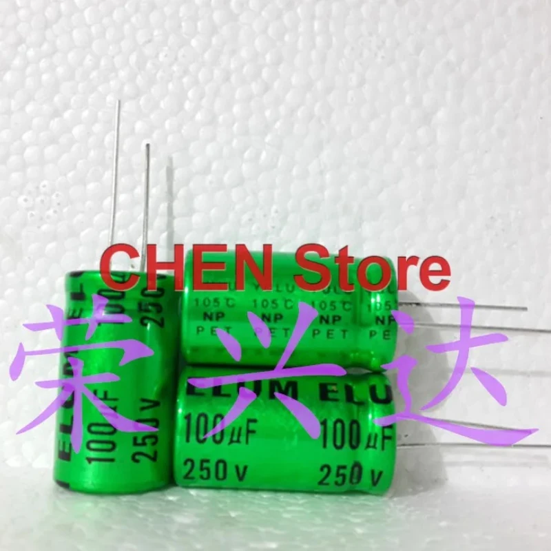 10PCS/lot NEW ELUM NP 250V100UF 18X30MM Audio Frequency Divider BP Electrolytic Capacitor 105c 100UF 250V free shipping