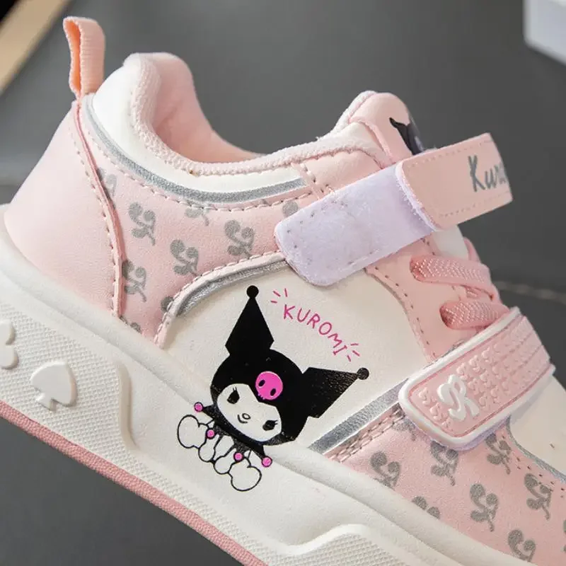 

Детские кроссовки с героями мультфильмов «Hello Kitty Kuromi», весенне-осенние новые белые туфли в стиле аниме, повседневная обувь, дышащая обувь Sanrio