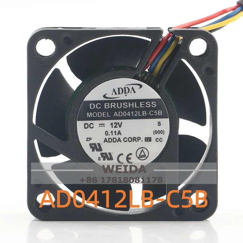 

Вентилятор охлаждения ADDA 5V 24V 48V 4020 40X40X20MM 4CM, четырехпроводной, с ШИМ-управлением, для серверных корпусов, AD0412LB-C5B, DC 12V 0.11A