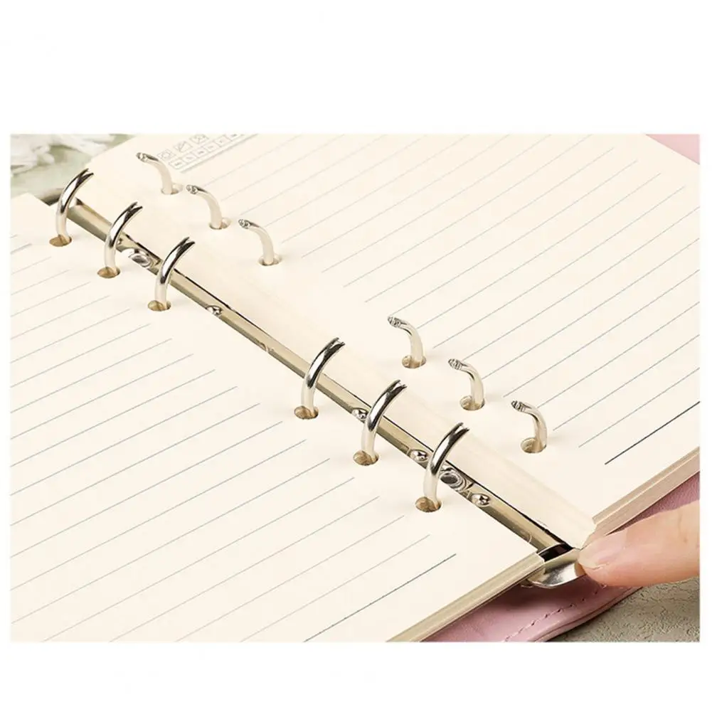 Loose-leaf Notebook Macaron Color Imitation Leather Student Planner Small Size Monthly Weekly Academic Organizer Mini Pocket