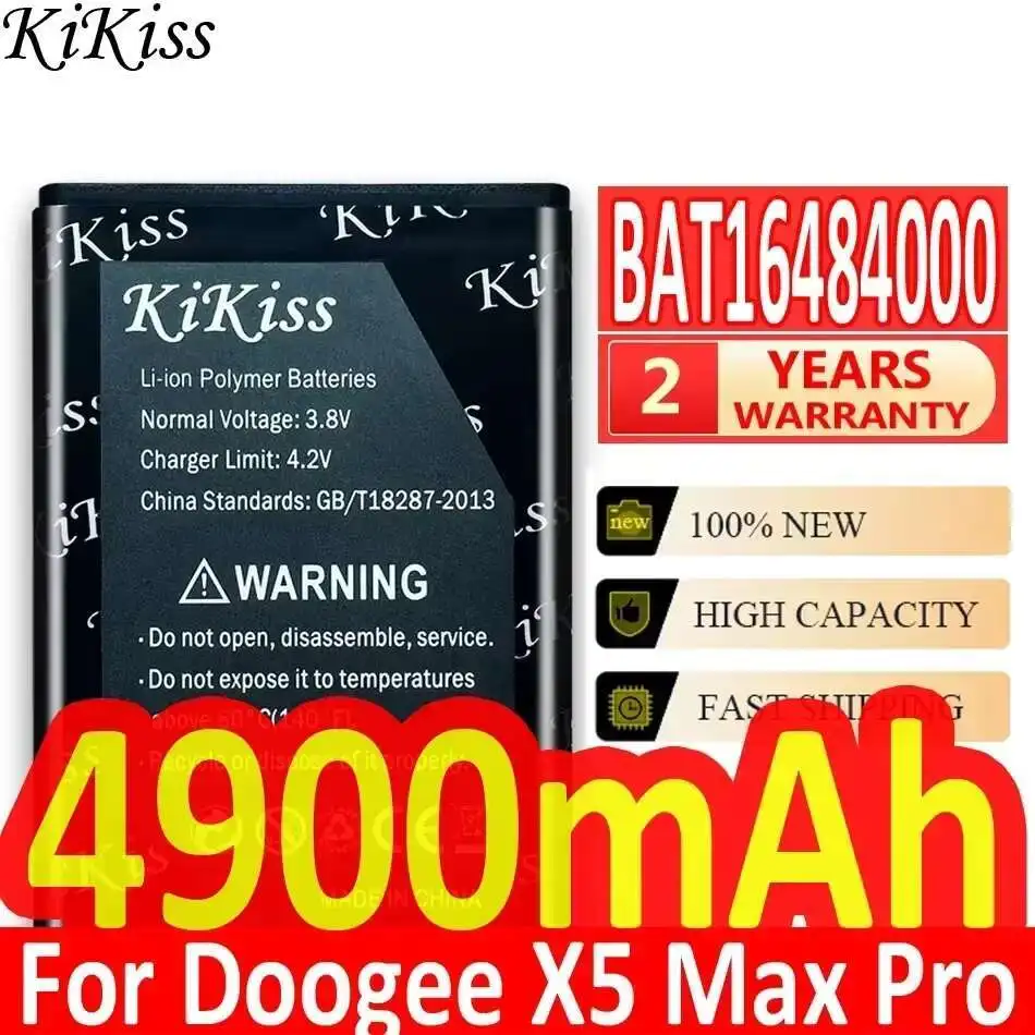

KiKiss Battery Mobile Phone BAT16484000 4900mAh For DOOGEE X5 MAX X5max Pro