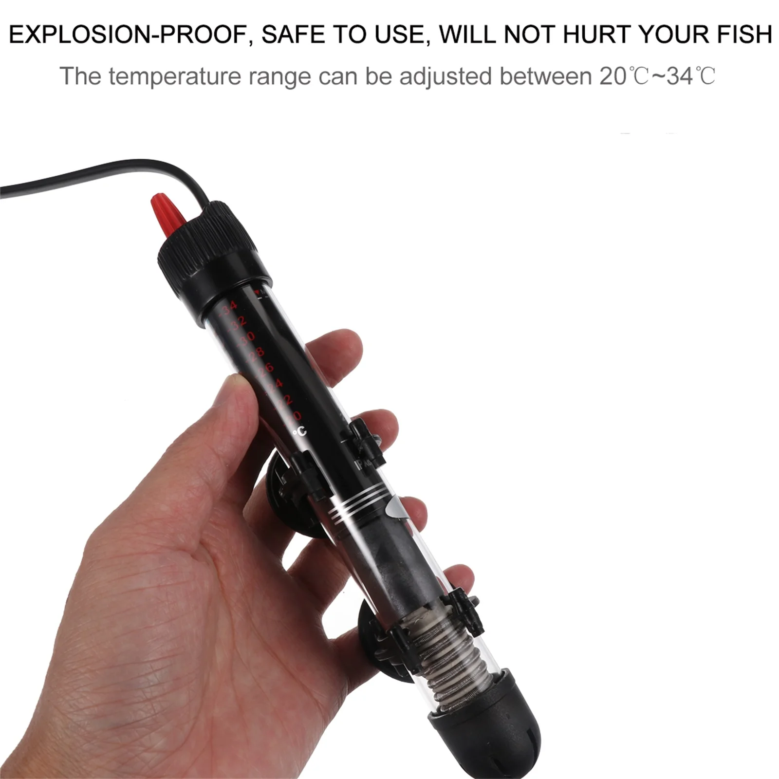 

50W Fish Tank Heater Glass Heating Rod Explosion Proof Adjustable Temperature 20 34°C Aquarium Heater Safe for Fish Easy Install