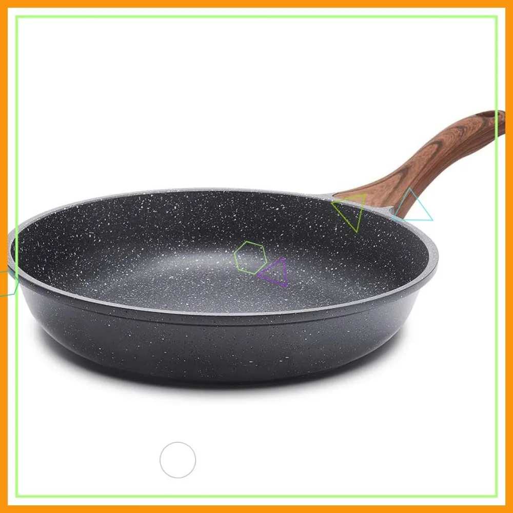 

12,5-дюймовая сковорода с антипригарным покрытием со швейцарским гранитом, без PFOA и безопасной для духовки
