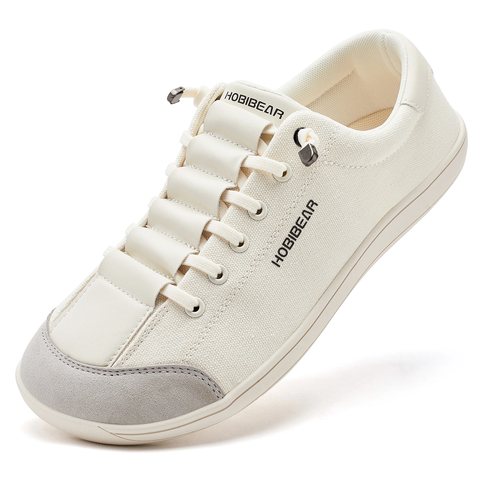 HOBIBEAR Barfußschuhe mit breiter Zehenbox für Unisex, minimalistische Canvas-Sneaker, leichte, verstellbare Slip-On-Wanderschuhe – Detail 16