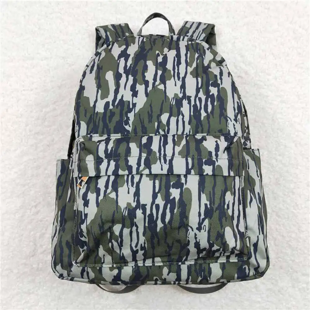 

Kids Baby Girls Green Camouflage Tree Branches Print Backpacks Cute Animal Cartoon Pattern Soft Shoulder Bags10*13.9*4 inches