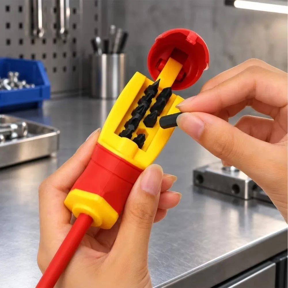 Magnetic Insulated Screwdriver Set Non-Slip Handle Insulation Safety Phillips Slotted Screwdriver Set