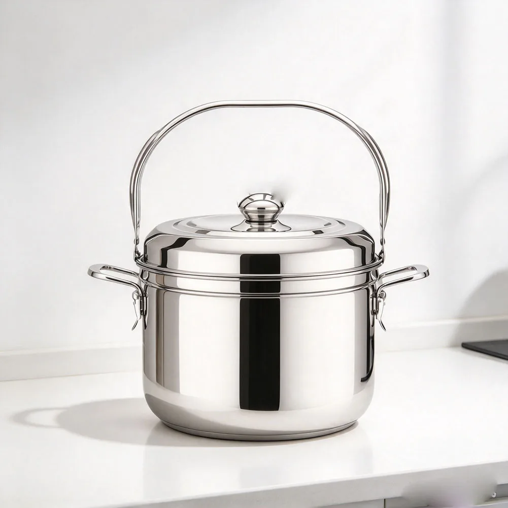 6.8L Stainless Steel Vacuum Insulated Thermal Cooker for Slow Cooking For Soup Stew and Grains Without Continuous Flame or Power