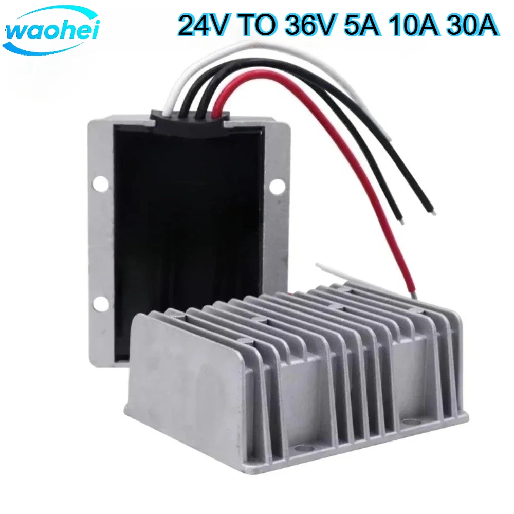 

24V to 36V 5A 10A 30A DC DC Boost Converter 18-35V to 36V Step Up Power Supply Voltage Regulator Transformer Module Waterproof