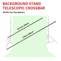 Stainless steel Telescopic Crossbar 2m/ 3M Telescopic Rod Suitable For Backstand Stand Adjustable Lamp Holders Photo Studio Kits