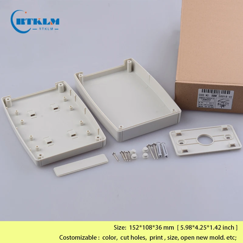 DIY Small Junction Box Wall Mounting Speaker Box Handheld Electronics Project Case ABS Plastic Enclosure 152*108*36mm