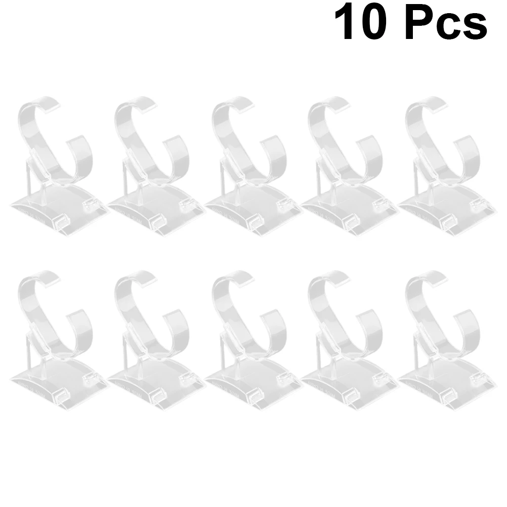 10Pcs 2025 New Clear Display Rack For Men Women Transparent Bracelet Jewelry Shelve Brackets Watch Holder C-Ring Cheap Wholesale