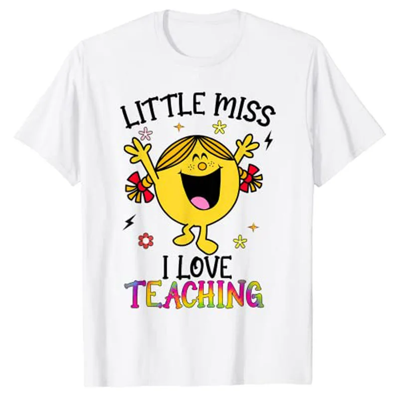 Little Miss I Love Teaching Halloween Toddlers Kids Girls T-Shirt Gifts Graphic Tee Tops Cute Comics Cartoon Aesthetic Clothes