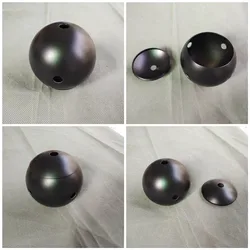 캡 및 10mm 구멍이 있는 원형 공 장식, 창의적인 거미 DIY 조명 액세서리, 블랙 화이트 다리미, 80mm, 120mm